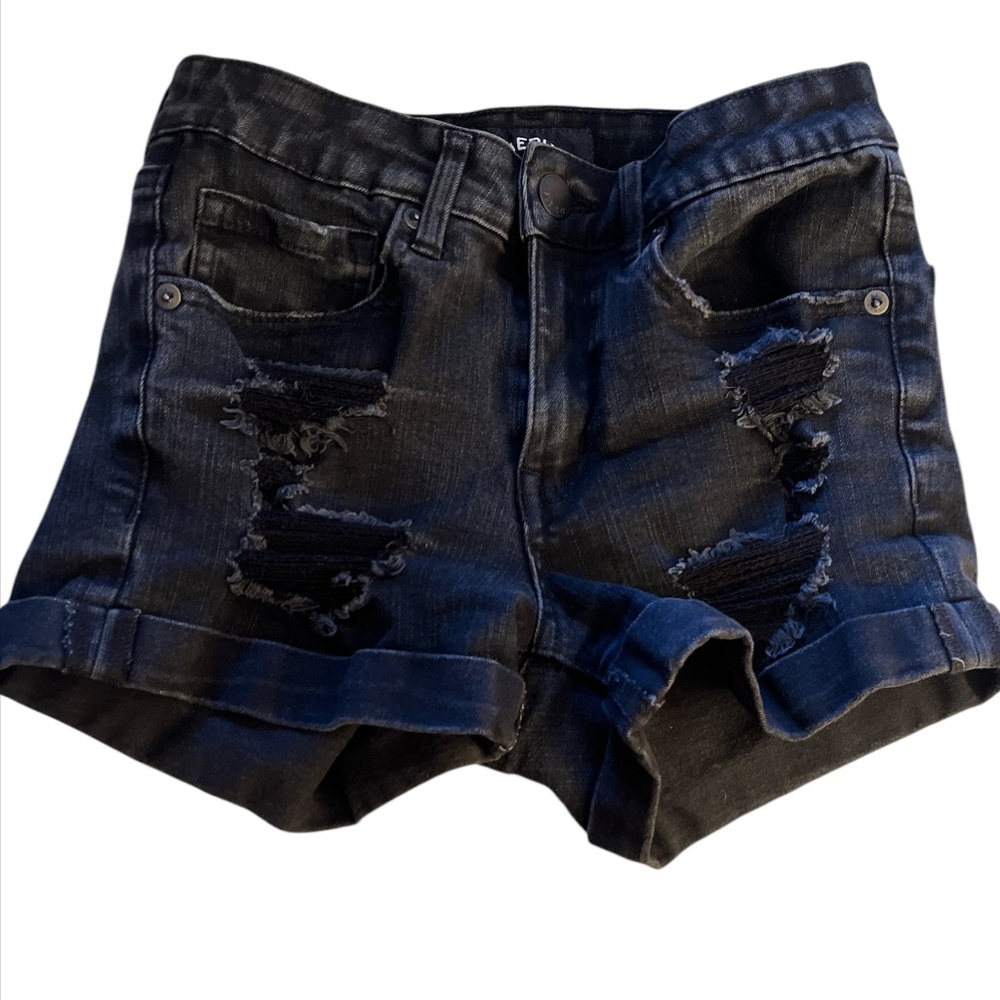 Aero High Rise MIDI distressed Jean shorts